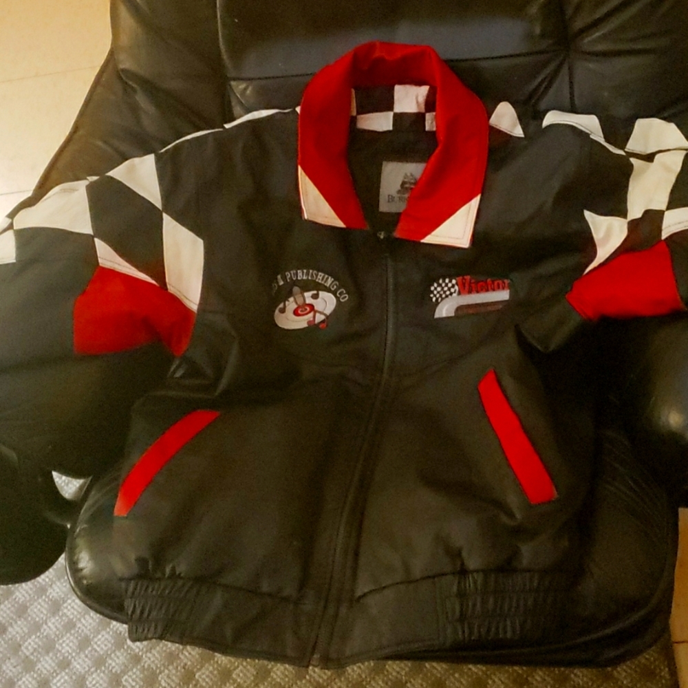Leather jacket burks bay size medium